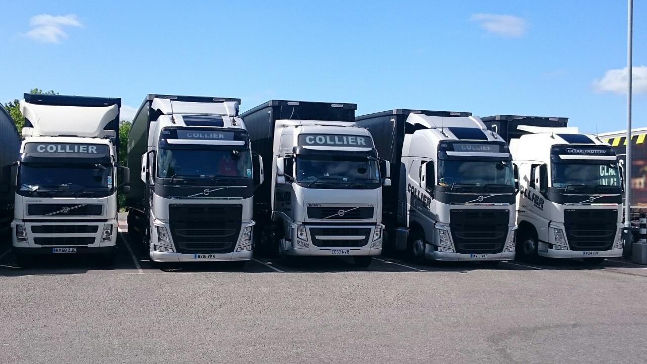 Collier Haulage fleet of Volvo trucks